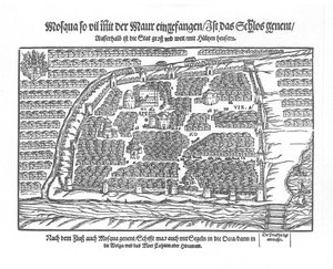 La carte de Moscou de Moscouiter wunderbare Historien par Sigmund von Herberstein, 1567