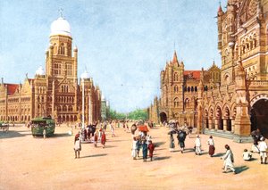Les bureaux municipaux et Victoria Terminus, Bombay, Inde - Unbekannt