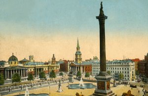 La National Gallery et la colonne de Nelson, Trafalgar Square, Londres, c1910 - Unbekannt