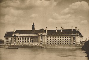 Le nouveau palais sur la Tamise qui est le siège du Conseil du comté de Londres, vers 1935 - Unbekannt