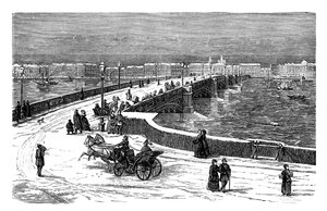 Le Pont Nicolai sur la Rivière Neva, Saint-Pétersbourg, Russie, vers 1888 - Unbekannt
