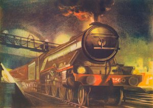 Le Night Scotsman, L.N.E.R., quittant Kings Cross, 1940