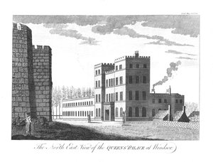 Vue nord-est du palais de la reine à Windsor, 1780 - Unbekannt