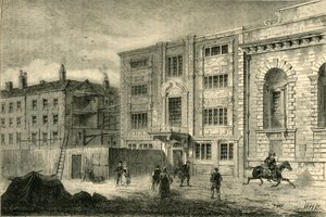 La vieille poste, rue Lombard, vers 1800, vers 1872