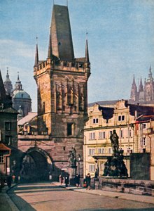 Le bout de la vieille ville du pont Charles, Prague, République tchèque, 1943 - Unbekannt
