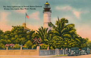 Le seul phare des États-Unis entièrement dans les limites de la ville, Key West, Floride, vers 1940 - Unbekannt