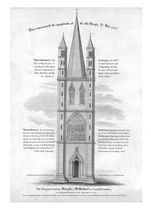 Le clocher ancien de St. Michael à Cornhill, Londres...1421 - Unbekannt