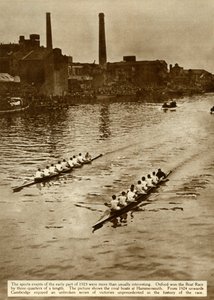 La course de bateaux Oxford et Cambridge, Londres, 1923 - Unbekannt