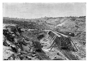 Le canal de Panama en construction, vers 1890