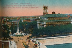 La Place du Châtelet - Théâtre Sarah-Bernhardt et la Tour Saint-Jacques, vers 1920 - Unbekannt