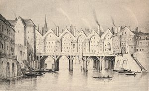 Le Pont Saint-Michel en 1550, 1915 - Unbekannt
