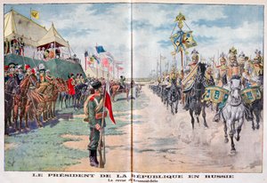 Le Président de la République passant en revue les troupes russes, Krasnoye Selo, Russie, 1914 - Unbekannt