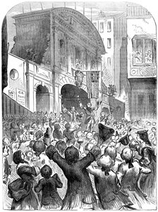 Le prince de Galles buvant au succès de la guerre à Temple Bar, Londres, 18ème siècle