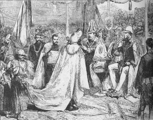 Le Prince de Galles présidant un Grand Chapitre de l