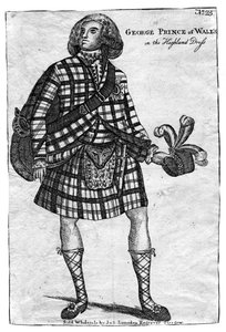 Le prince de Galles, le futur roi George IV 1762-1830, en costume des Highlands - Unbekannt