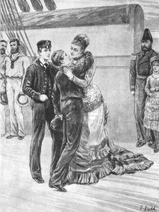 La princesse de Galles accueillant ses fils marins à leur retour..., 3 mai 1880, 1901 - Unbekannt