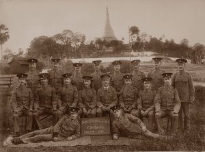Le personnel du quartier-maître du 1er Royal Munster Fusiliers, Rangoon, Birmanie, 1913