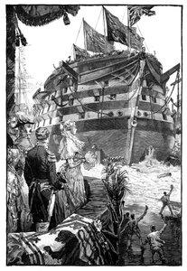 La reine au lancement du Trafalgar, 1841, 1900 - Unbekannt