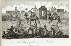 La Reine de Perse portée par des chameaux, vers 1810-1829
