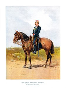 Le régiment royal de la reine, Staffordshire Yeomanry, vers 1890