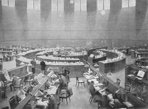 La salle de lecture au British Museum, Londres, vers 1903 - Unbekannt
