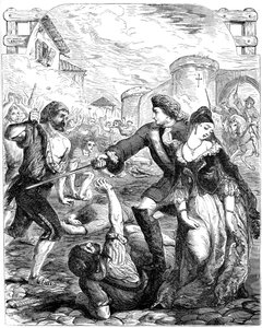 Le sauvetage de la duchesse de Popoli, 18e siècle 19e siècle