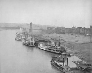 Le Front de la Rivière à Cincinnati, 19ème siècle - Unbekannt