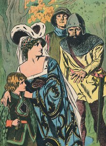 Les voleurs découvrent la reine Marguerite et le prince, vers 1907