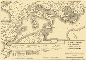 Les dominions romains au IIe siècle av. J.-C. avec les dates des principales acquisitions, 1890 - Unbekannt