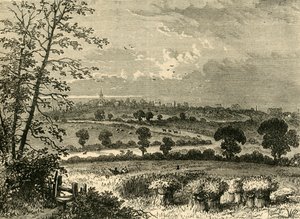 La route romaine, Tufnell Park, en 1838, vers 1876