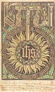 Le Monogramme Sacré avec la Crucifixion et les Symboles de la Passion - Unbekannt