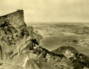 Le Schafberg et le Mondsee, Haute-Autriche, vers 1935
