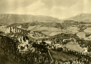 Le Schneeberg et la chaîne de montagnes Rax, Semmering, Basse-Autriche, c1935