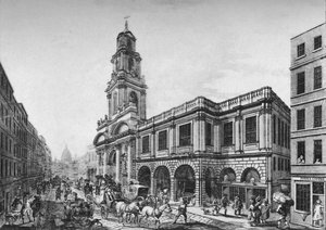 La deuxième Bourse royale, façade sud, en 1788