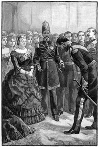 Le Shah de Perse présentant sa demande à la reine Victoria à Windsor, milieu-fin du XIXe siècle - Unbekannt
