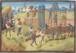 Le siège de Jérusalem, 1099. Miniature de l
