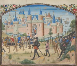 Le siège de Tyr, 1124. Miniature de l