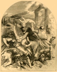La sœur du roi Sweyn assassinée lors du massacre général des Danois par les Saxons en 1002, vers 1890 - Unbekannt