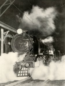 Le Sydney Limited quittant la gare de Spencer Street, Melbourne, à 18h, 1935-36 - Unbekannt