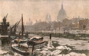 La Tamise : Un hiver rigoureux, vers 1900 - Unbekannt