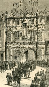 Les visiteurs étant présentés au doyen : visiteurs coloniaux et indiens à Canterbury, 1886 - Unbekannt