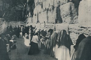 Le Mur des Lamentations : Le jour de la lamentation pour la ville perdue de leurs ancêtres, vers 1935 - Unbekannt
