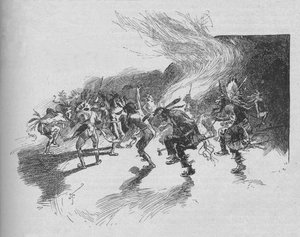 Les guerriers dansaient la danse de guerre, 1902 - Unbekannt