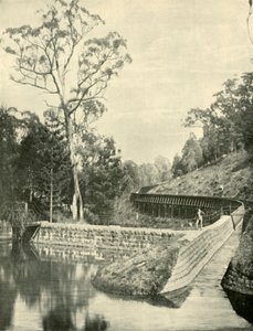 Le barrage et le canal, réservoir de Kirks, 1901