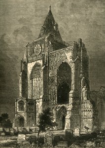 La façade ouest, abbaye de Crowland, 1898