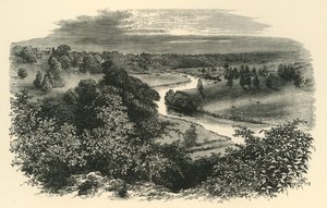 La Wye, depuis le château de Goodrich, vers 1890