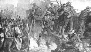 La guerre zouloue, 1879 : Hommes du H.M.S. Shah à l