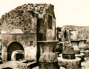 La boulangerie et le moulin, Pompéi, Italie, vers 1900 - Unbekannt