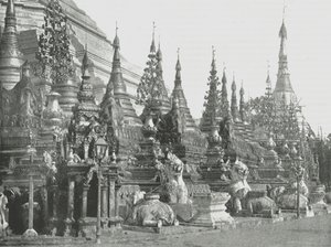 La base de la Grande Pagode, Rangoon, Birmanie, 1895 - Unbekannt