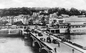 Le pont sur la rivière Touques, Trouville, France, vers 1920 - Unbekannt